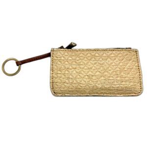 Patricia Nash GELA Card Case Wallet RFID Protection Natural Diamond Weave